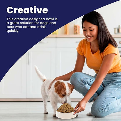 SPOT Ceramic Stoneware- Pet Bowl for Medium and Large Dogs, Classic Heavy Duty Non-Slip Ceramic Bowl for Food and Water - 7.5in Diameter