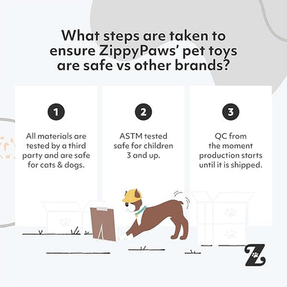 ZippyPaws Burrow Replacement Miniz - Interactive Dog & Puppy Toys for Boredom, Stimulating Pet Products to Keep Them Busy, Plush Refills for Hide & Seek Puzzle, Squeaky Toy for Enrichment - Unicorns
