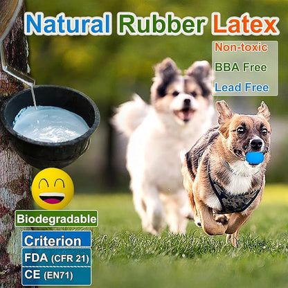 Latex Squeaky Dog Toys for Small Dogs & Mini Breeds - 4PCS Set Squeaky Dog Balls | Soft, Safe & Fun Chew Toys | Indoor & Outdoor Play