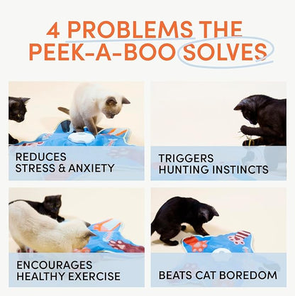 Interactive Cat Toy for Indoor Cats – Motion-Activated Hunting Toy | Interchangeable Tails & Bird Sound On/Off | Paw Paw by Jeanne