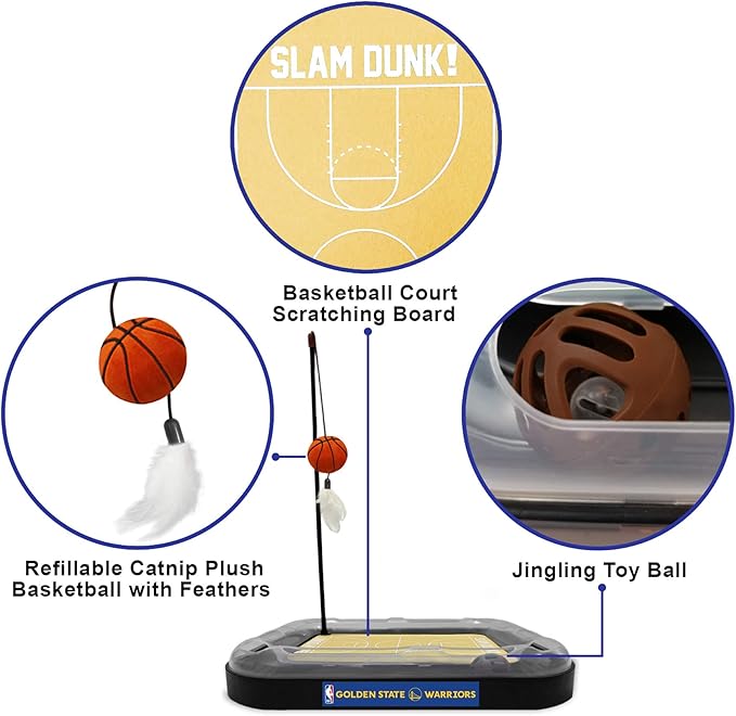 Golden State Warriors Basketball Cat Scratcher Toy