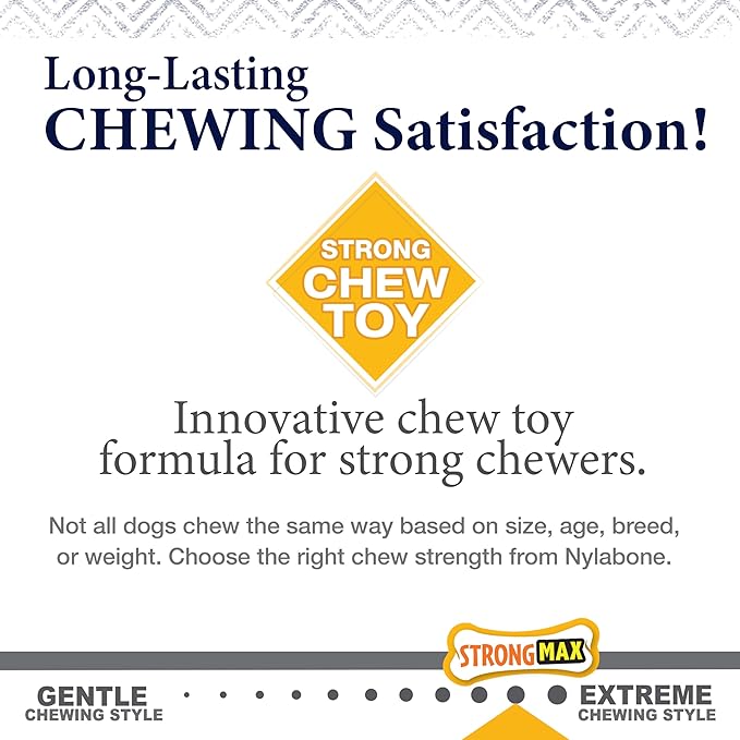 Nylabone Gourmet Style Knuckle Bone Strong Chew Toy for Dogs, Filet Mignon Flavor, X-Large - 50+ lbs, 1 Count