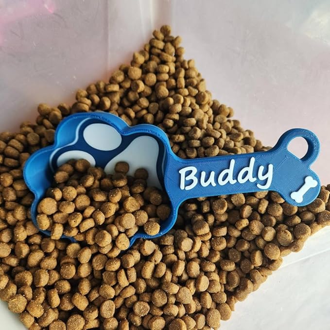 Personalized Dog Food Measuring Cup Custom Dog Food Scoop with Name Pet Accessories Dog Slow Feeder Bowl (8 oz.)
