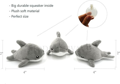 MODERN WAVE - Interactive Squeaky Plush Hide and Seek Squirrel Type Puzzle Toy for Dogs, Medium Size (Ocean and Dolphins)