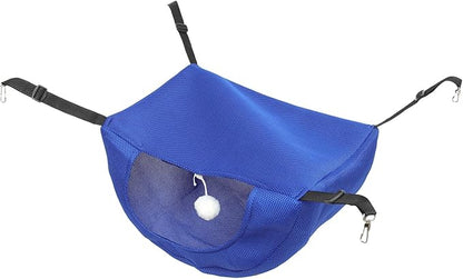 Cat Hanging Bed and Cage Hammock Breathable Mesh Pet Rest Hanging Bed for Cats, Blue Medium, Washable Summer Kitten Sleeping Nest