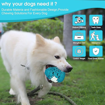 Dragon Egg Dog Toy for Aggressive Chewers Large Breeds, Indestructible Dog Toys Tough Dog Toys for Medium Large Dogs, Puppy Toys 900 Lbs Pull Tension Blue