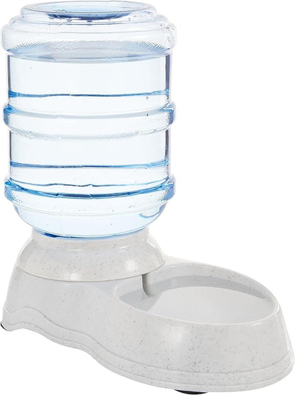 Amazon Basics Gravity Pet Water Dispenser for Cat and Dog, Easy to Clean, 1 Gallon Capacity, Small, Gray