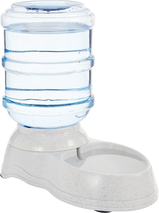 Amazon Basics Gravity Pet Water Dispenser for Cat and Dog, Easy to Clean, 1 Gallon Capacity, Small, Gray