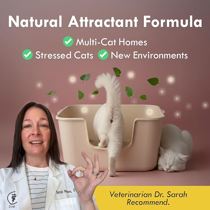 Lady N Cat Attract Tofu Litter – Natural Attractant Formula for Litter Box Training, Calming Pheromone for Multi-Cat Homes, Classic Pellet Shape for Standard Litter Box, 18lb
