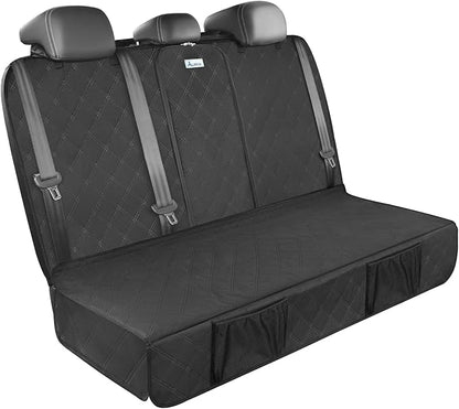 ALLANSING Upgraded 900D Heavy Duty Dog Back Bench Seat Cover, Car Seat Protector, Fits Compact Cars & SUVs, 3 Seatbelts & Armrest Compatible, Waterproof Nonslip Pet Backseat Cover for Dogs & Kids