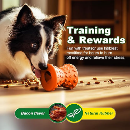 Dog Puzzle Toys, Treat-Dispensing Puzzle Ball – Interactive Rubber Dog Toy for Small & Medium Dogs, Rolling Reward Game for Training & Slow Feeding