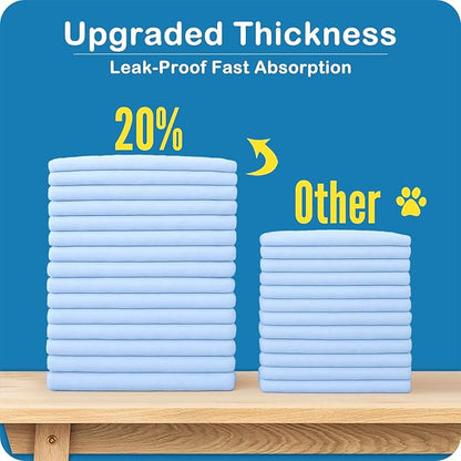 MoMoCo Puppy Pads 23" x 23", 6-Layer Super Absorbent Dog Pee Pads, Leak-Proof Dog Training Pads for Hardwood Floors & Apartments, Flash-Dry Disposable Potty Pads for Puppies & Senior Dogs, 100 Count