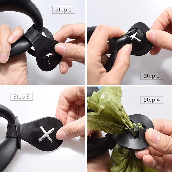 Okydoky Dog Poop Bag Holder Leash Waste Carrier Holder Bicycle (2 Pack)