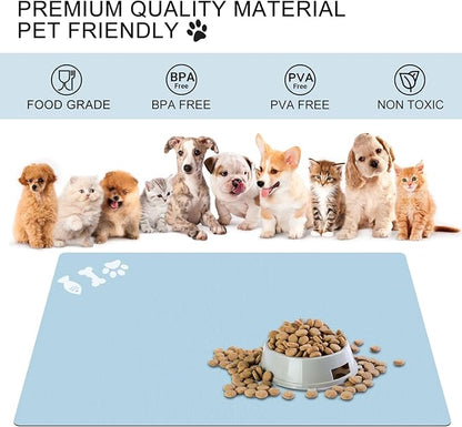 Absorbent Dog Food Mat, No Stains Quick Dry Dog Water Dispenser Mat, Pet Accessories Supplies,Easy Clean Dog Bowl Mat, Multiple Colors, Sizes & Purposes