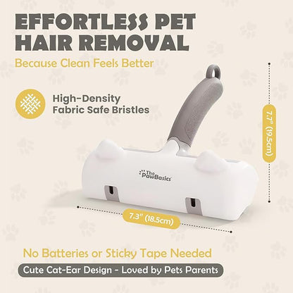 Pet Hair Remover Roller - Reusable Lint Roller for Dog and Cat Hair, Easy to Clean Electrostatic Pet Hair Removal Tool with Ergonomic Grip for Bedding, Couch, Carpet and Car Interiors