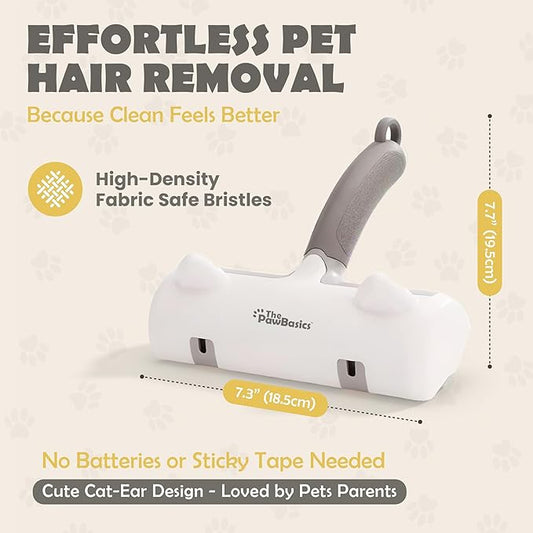 Pet Hair Remover Roller - Reusable Lint Roller for Dog and Cat Hair, Easy to Clean Electrostatic Pet Hair Removal Tool with Ergonomic Grip for Bedding, Couch, Carpet and Car Interiors