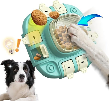 Slow Feeder Dog Bowl & Interactive Puzzle Toy - 3-in-1 Mental Stimulation Game with Treat Dispenser | Non-Slip Durable Design for Small Medium Large Dogs | Anti-Choking Food Maze & Easy Cle