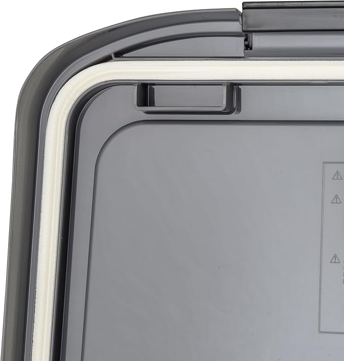IRIS USA Dog Food Storage Container 50 lbs, with Removable Rolling Wheels & Included Scoop, for Dog Cat Bird and Other Pets, Food Storage Bin, Keep Fresh, Made in USA, Clear/Dark Gray