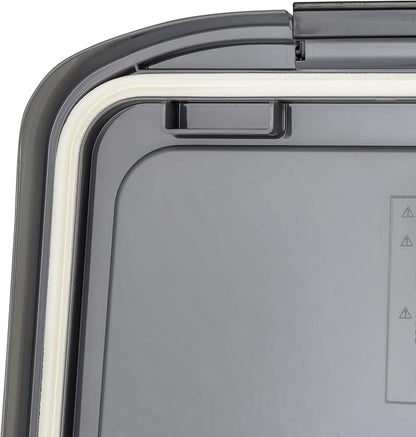 IRIS USA Dog Food Storage Container 50 lbs, with Removable Rolling Wheels & Included Scoop, for Dog Cat Bird and Other Pets, Food Storage Bin, Keep Fresh, Made in USA, Clear/Dark Gray