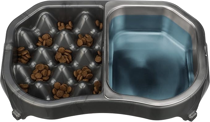 Neater Pet Brands Neater Slow Feeder Dog Bowls, Slows Down Fast Eating to Prevent Vomiting, Overeating, & Bloat, Dog Slow Feeder Bowl with Wide, Non-Slip Base, Holds 2.5 Cups Food and 8.5 Cups Water