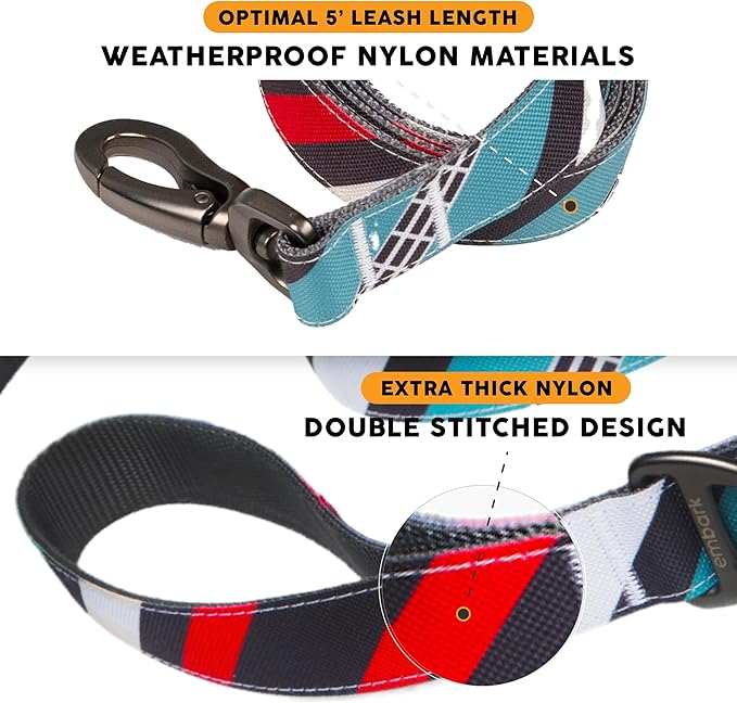 Embark Adventure Dog Leash – Strong & Sturdy for Small, Medium & Large Dogs (Maverick, 5 Ft)