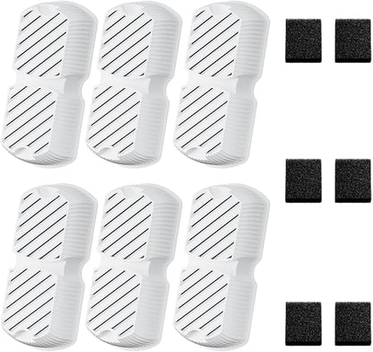 Dog Water Fountain Filters: 12 Dog Fountain Filters - Pet Water Fountain Filters Replacement - Including 6 Filters + 6 Sponges - Suitable for GROOKPET Dog Water Fountain for Large Dogs