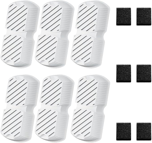 Dog Water Fountain Filters: 12 Dog Fountain Filters - Pet Water Fountain Filters Replacement - Including 6 Filters + 6 Sponges - Suitable for GROOKPET Dog Water Fountain for Large Dogs