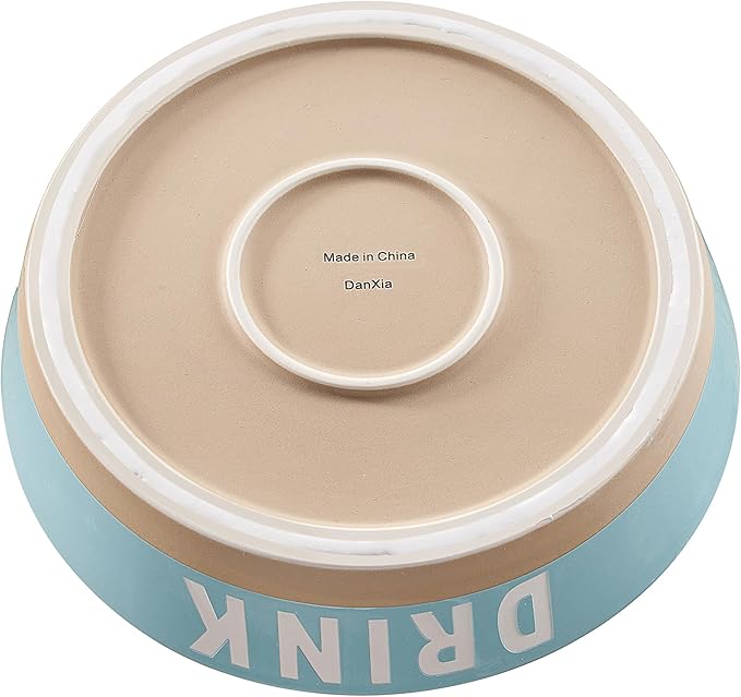 10" Non-Slip Ceramic Dog Bowl, 71 Oz Heavy-Duty Dog Food/Water Dish, Pet Feeding Bowl for Medium-Sized Dogs and Large Breeds, Food Grade Porcelain Pet Feeder Bowl, Microwave and Dishwasher Safe