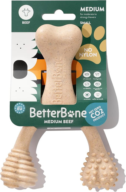 BetterBone - Medium Density - Ideal for Moderate to Strong Chewers - All-Natural, Nylon-Free Dog Chew Toys - Non-Toxic, Promotes Dental Health, Splinter-Resistant, Sustainably Made
