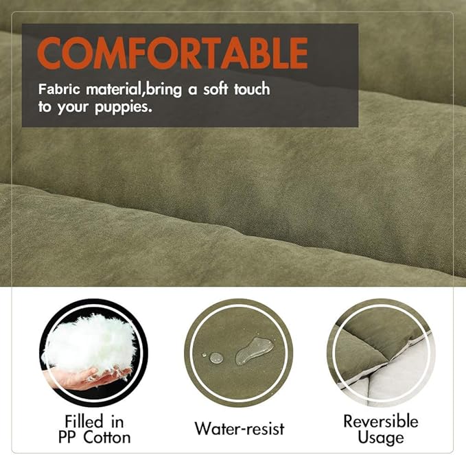 CHEERHUNTING Outdoor Dog Bed, Waterproof, Washable, Large Size, Durable, Water Resistant, Portable and Camping Travel Pet Mat