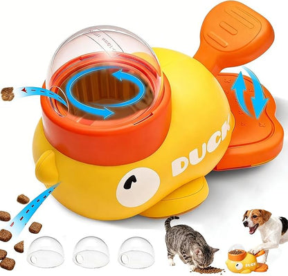 Interactive Dog Toys Puzzle Slow Feeder,Cat Treat Dispenser Toy,Cognitive Enrichment Dog Toys for Small Puppies Medium Large Breed, IQ Training and Brain Stimulating for Smart Dogs Yellow