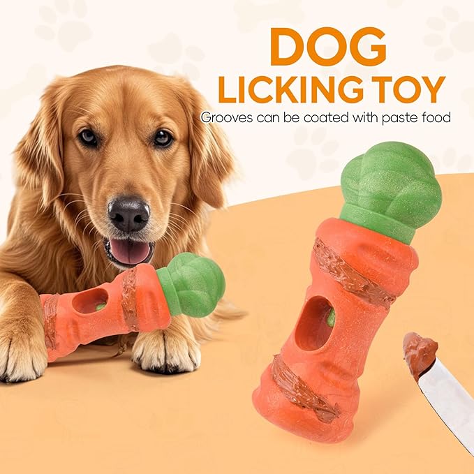 Cute Carrot Bully Stick Holder, Heavy Duty Dog Chew Holder for Large Breeds, Safety Device to Prevent Choking