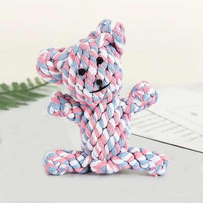 Dog Toys Puppy Teething Chew Toys,Pet Chew Toy Cat Chew Toy,Safe Braided Rope Toys Healthy Handmade Gift