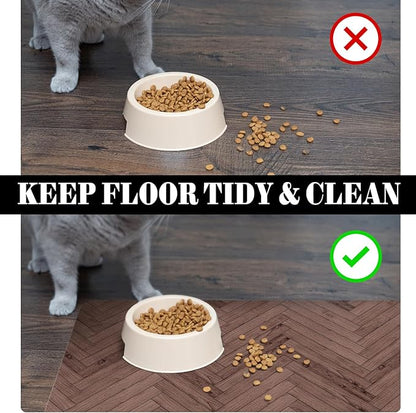 Dog Food Mats for Floors Absorbent, Pet Cat Food Mat - Quick Dry Dog Bowl Mats for Food and Water