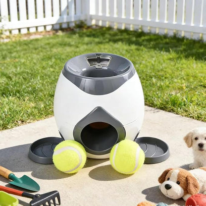 Latest Automatic Dog Ball Launcher Tennis Ball Reward Machine for Small Medium Large Dogs Indoor Outdoor Training Automatic Feede for Interactive Dog Training, pet Play and Feeding Machine