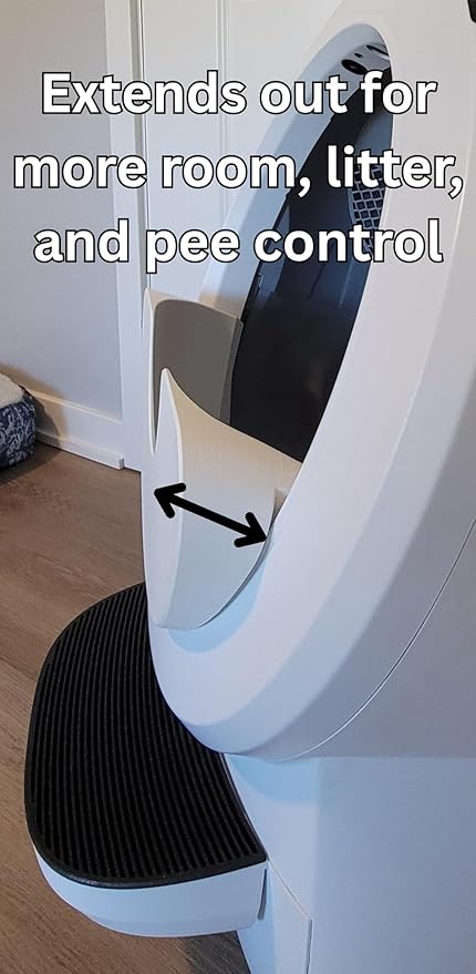 Max Shield for Litter-Robot 4 : Anti-Flicking, One-Piece Design (White Max Shield)