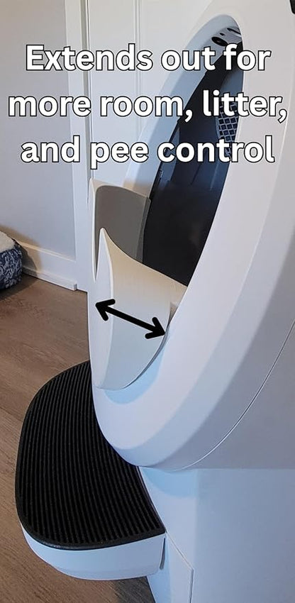 Max Shield for Litter-Robot 4 : Anti-Flicking, One-Piece Design (White Max Shield)