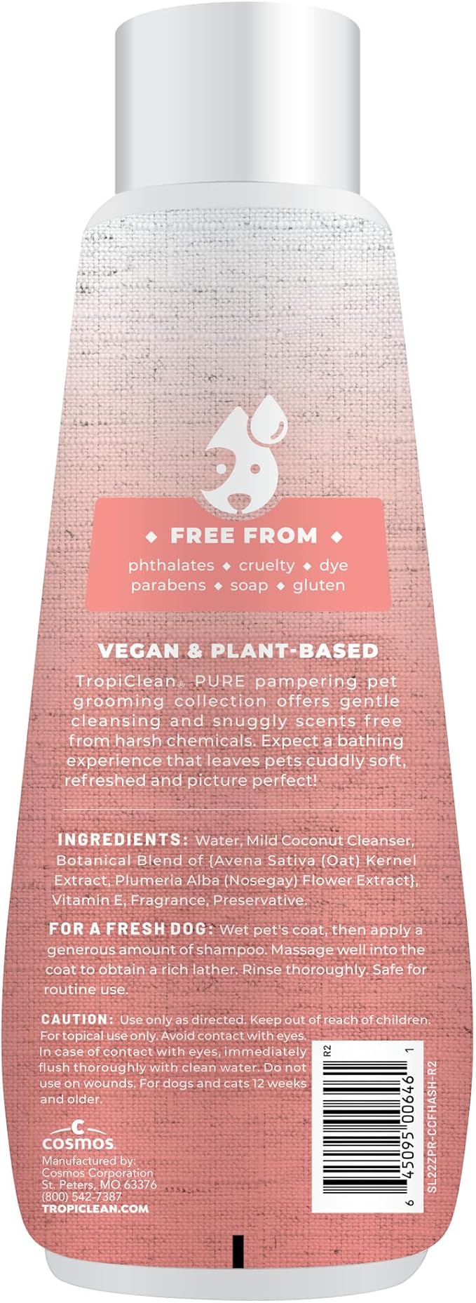 TropiClean Pure Puppy Shampoo, Hypoallergenic Dog Shampoo for Allergies & Sensitive Skin, Made in USA, Safe for Cats & Kittens, 22 oz.