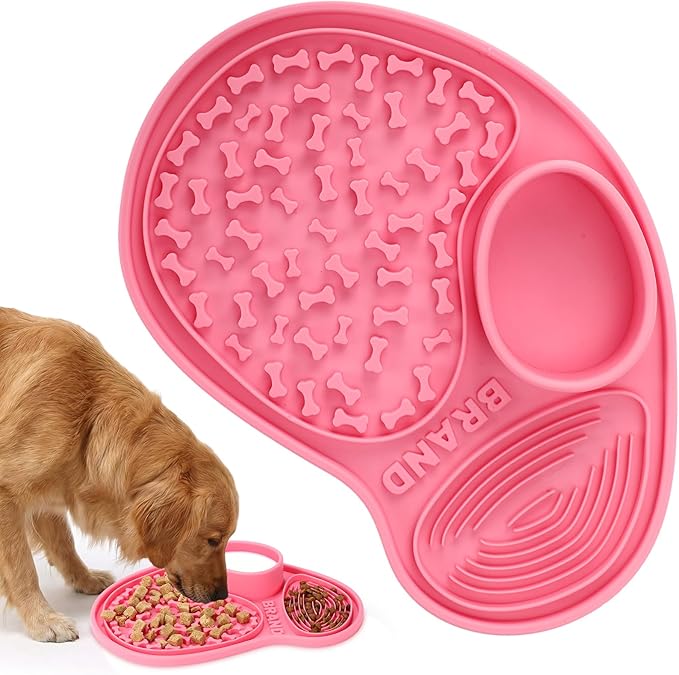 Ceenna Lick Mat for Dogs and Cats Silicone Snuffle Mat Slow Feeder Lick Pat Easy Clean Pet Slow Feeder Anxiety Relief Dog Slowing Feeders Licks Pat Feeding Mats for Pet Training Mats (Classic)