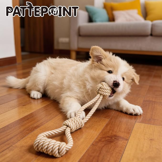 Dog Rope Toy for Small Dog 5pcs, Natural Chew Toys for Puppy, Medium & Small Dogs, Tug of War Rope for Puppies Clean & Relieve Teething
