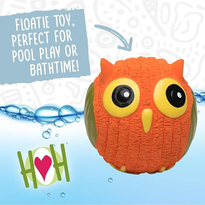 HuggleHounds Ruff-Tex Latex Ball Dog Toy - Dog Toys Rubber, Puppy Toys, Puppy Essentials, Pool Toy, Heavy Duty Squeaky Ball for Small, Medium & Large Dogs, All Breeds - Dottie Cow, Large