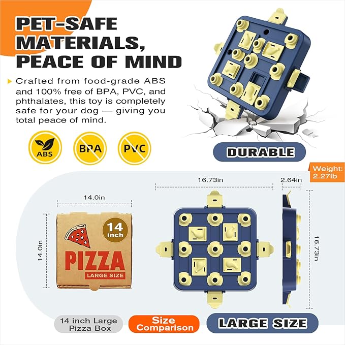 KADTC Interactive Dog Chess Puzzle Toy – 3-in-1 Treat Puzzles Game & Boredom Buster Puppy Enrichment Toys for Brain Stimulation (Small/Medium/Large Dogs)