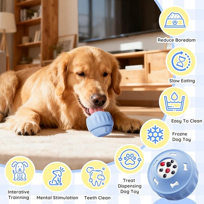 Frozen Treat Dispensing Dog Toy, Long Lasting Interactive Dog Toys for Boredom, Dogs Licking Toy to Keep Them Busy, Birthday Gifts for Small/Medium Dogs