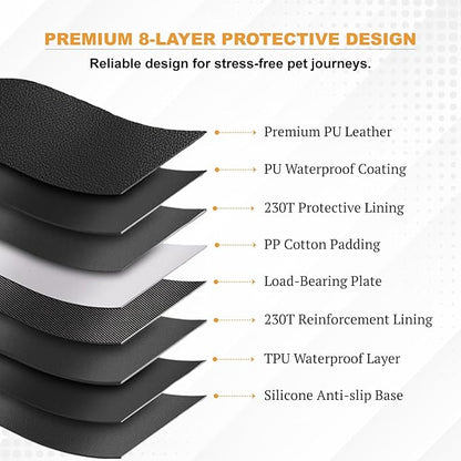 Dog Seat Extender for Cars, Heavy-Duty Waterproof Dog Travel Back Seat Bridge, Anti-Scratch, Easy-Clean Surface, Designed for SUV and Truck Owners with Active Dogs, 400lb Max Load