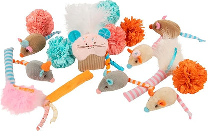 SmartyKat (16 Set Bundle) Birthday Bash Variety Pack Catnip Cat Toys - Multi Color, Set of 16