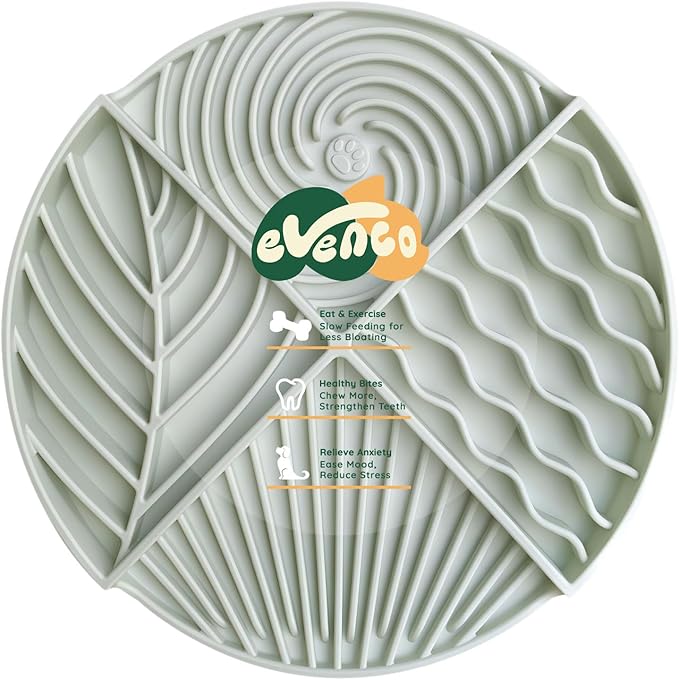Slow Feeder Dog Bowls, Lick Mat for Dog, Silicone Dog Feeding Bowls with Suction Cups, Green