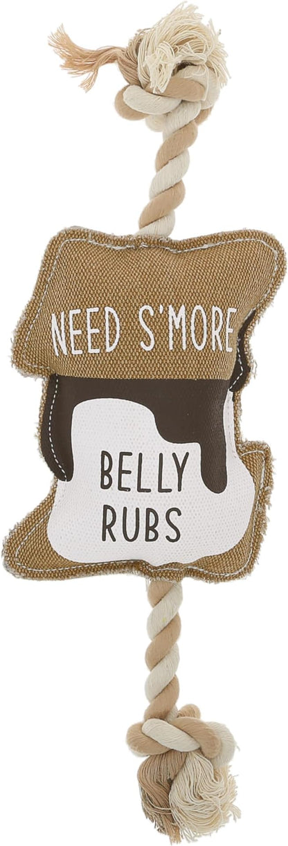 Pavilion Gift Company - S'More - Canvas Rope Dog Toy S'More Marshmallow Tug of War Puppy K9 Doggy Lover Parent Gift