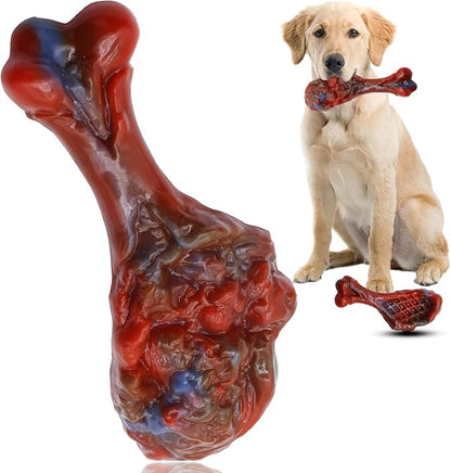 Magicorange Dog Chew Toys for Aggressive Chewers, Indestructible Dog Toy for Medium/Large Breed, Tough Nylon Teething Bone Toy to Keep Them Busy,Bacon and Real Beef Flavor (Beef Flavor, 1 Pack)