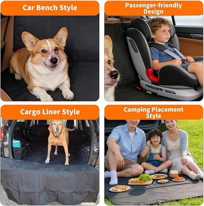 CBBPET Dog Car Seat Covers (Basic Style-Black)