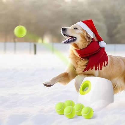 Automatic Ball Launcher for Dogs, Tennis Balls Launchers for Dogs, Interactive Dog Toys Tennis Balls Launcher for Small Dogs, Dog Fetch Ball Thrower for Indoor/Outdoor Playing (A)